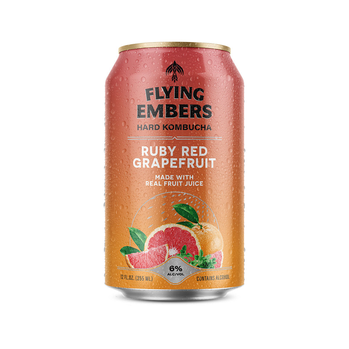 Ruby Red Grapefruit Hard Kombucha Flying Embers